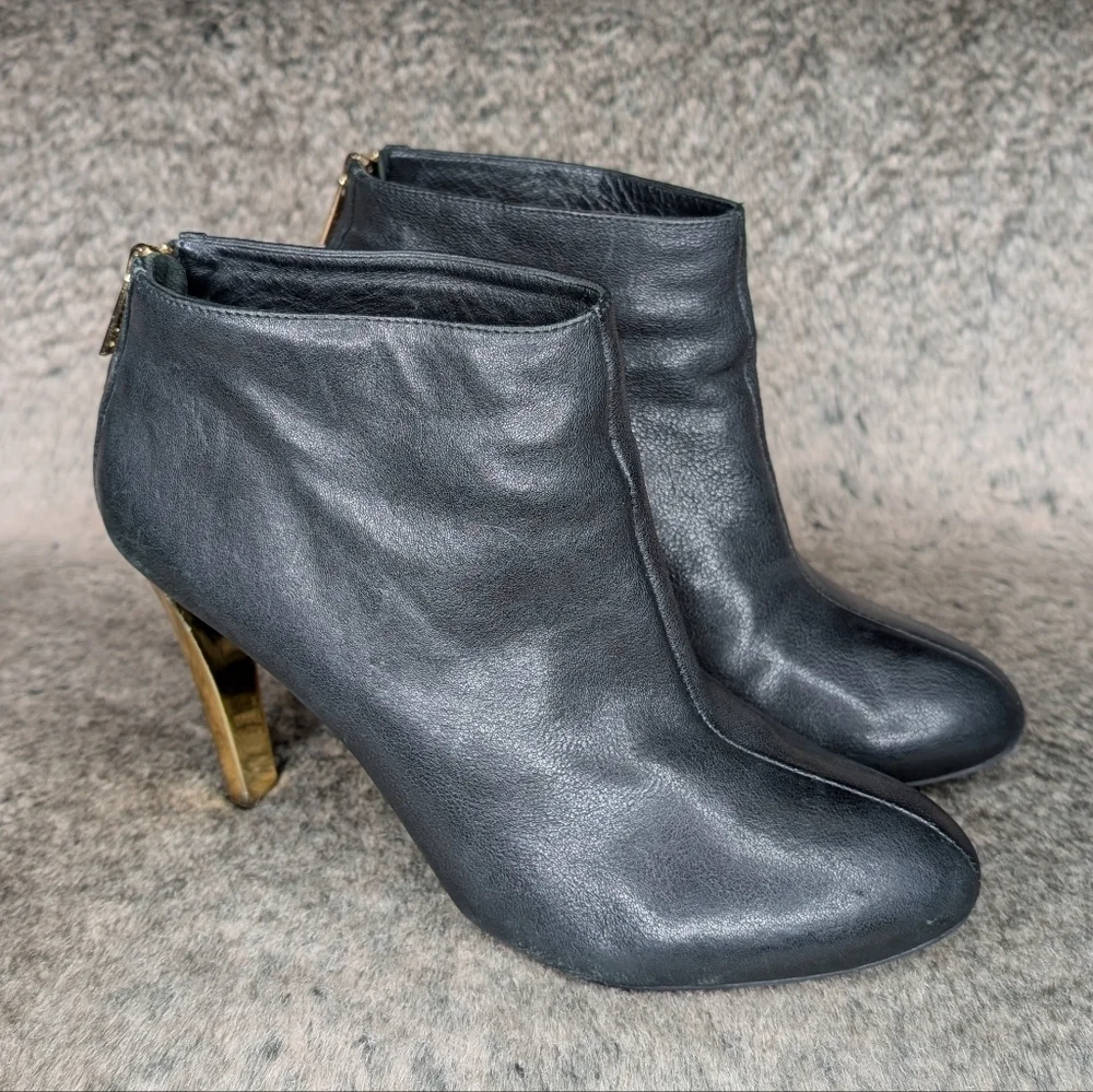 Tory Burch Corbet Bootie Black Gold Women's 10